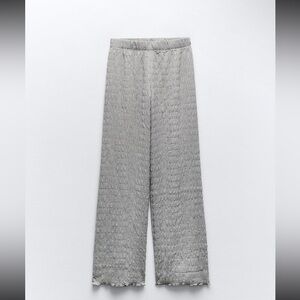 High waisted gray pants